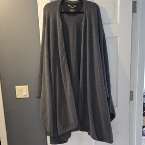 Gucci Dark Gray Open Draped Cardigan Cashmere